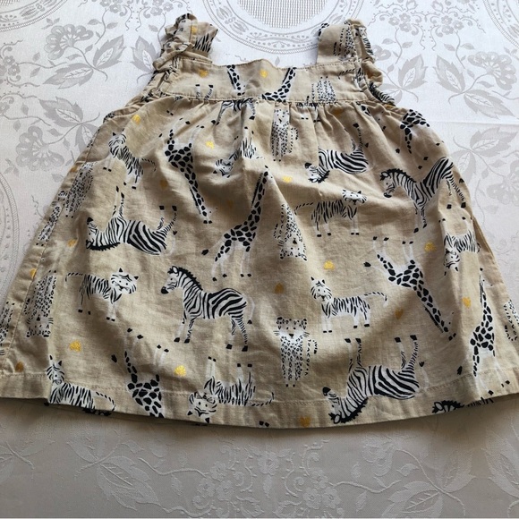 Koala kids Toddler Girls Size 3T Sleeveless Summer Dress Safari Animal Tan/Black - Picture 13 of 14